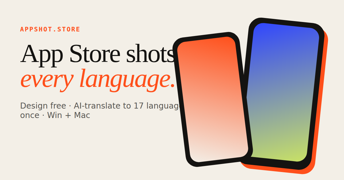 App Store Screenshot Maker with AI Translation | AppShot